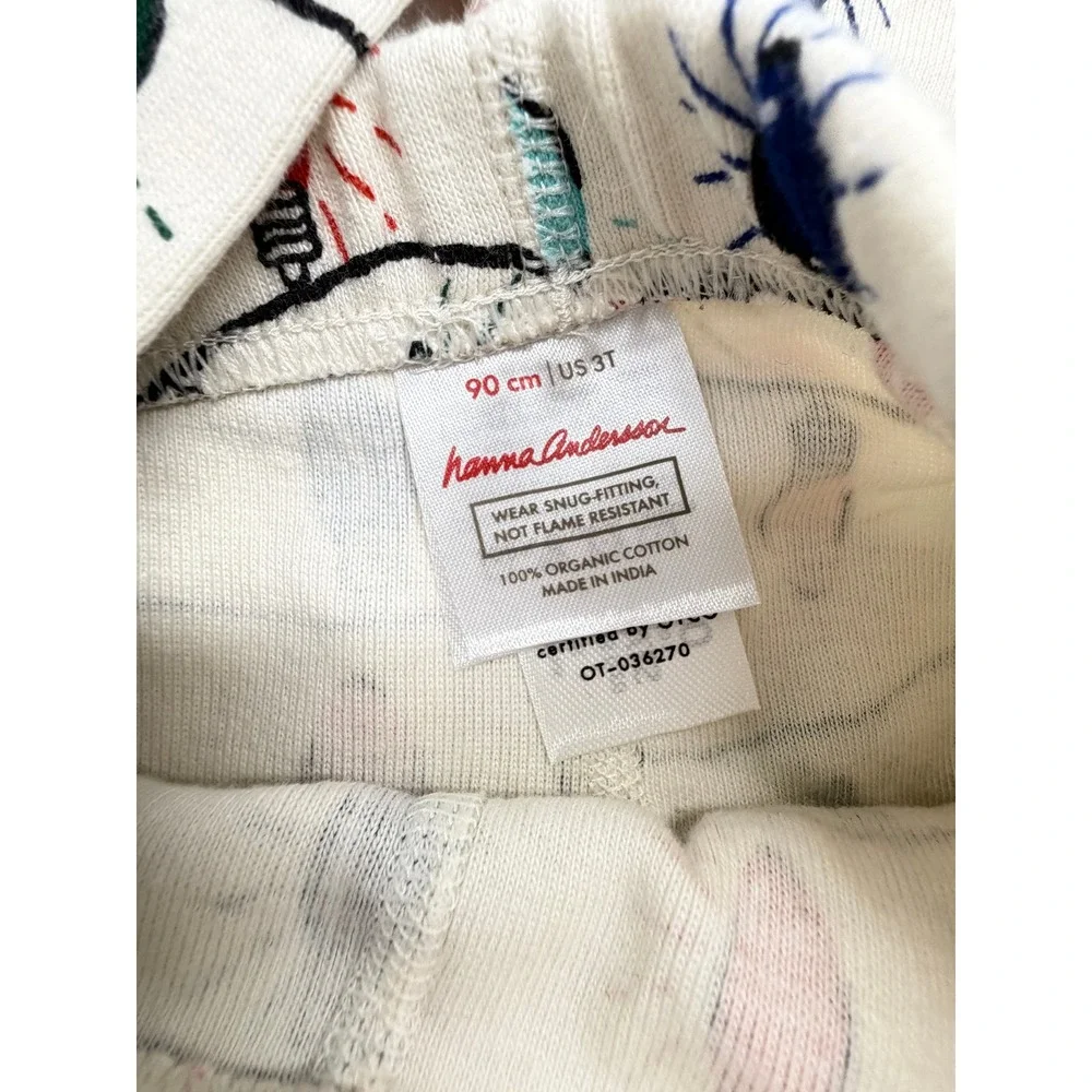 NWOT Hanna Andersson Kids 3T Christmas Lights Organic Cotton Pajama Set 90cm New
